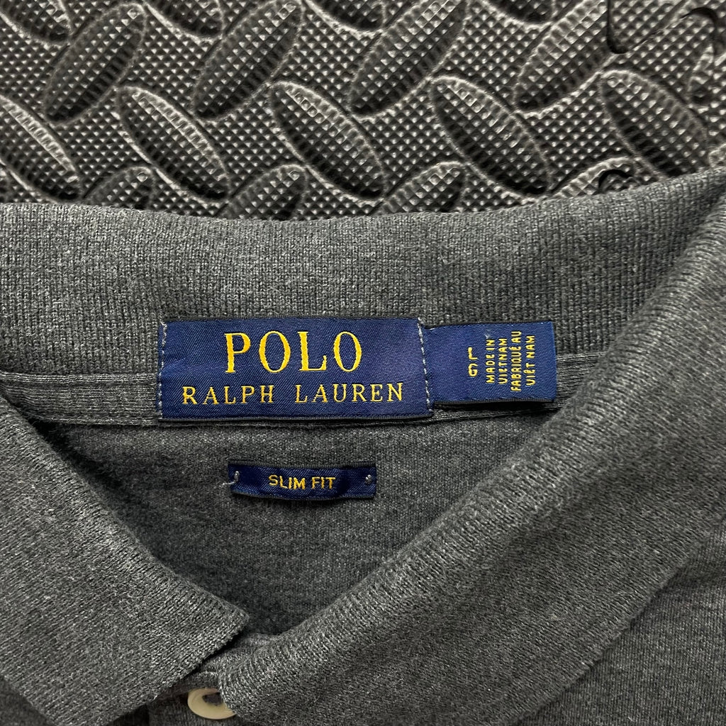 Ralph Lauren Grey Polo Shirt | Men’s Slim Fit L / 3621