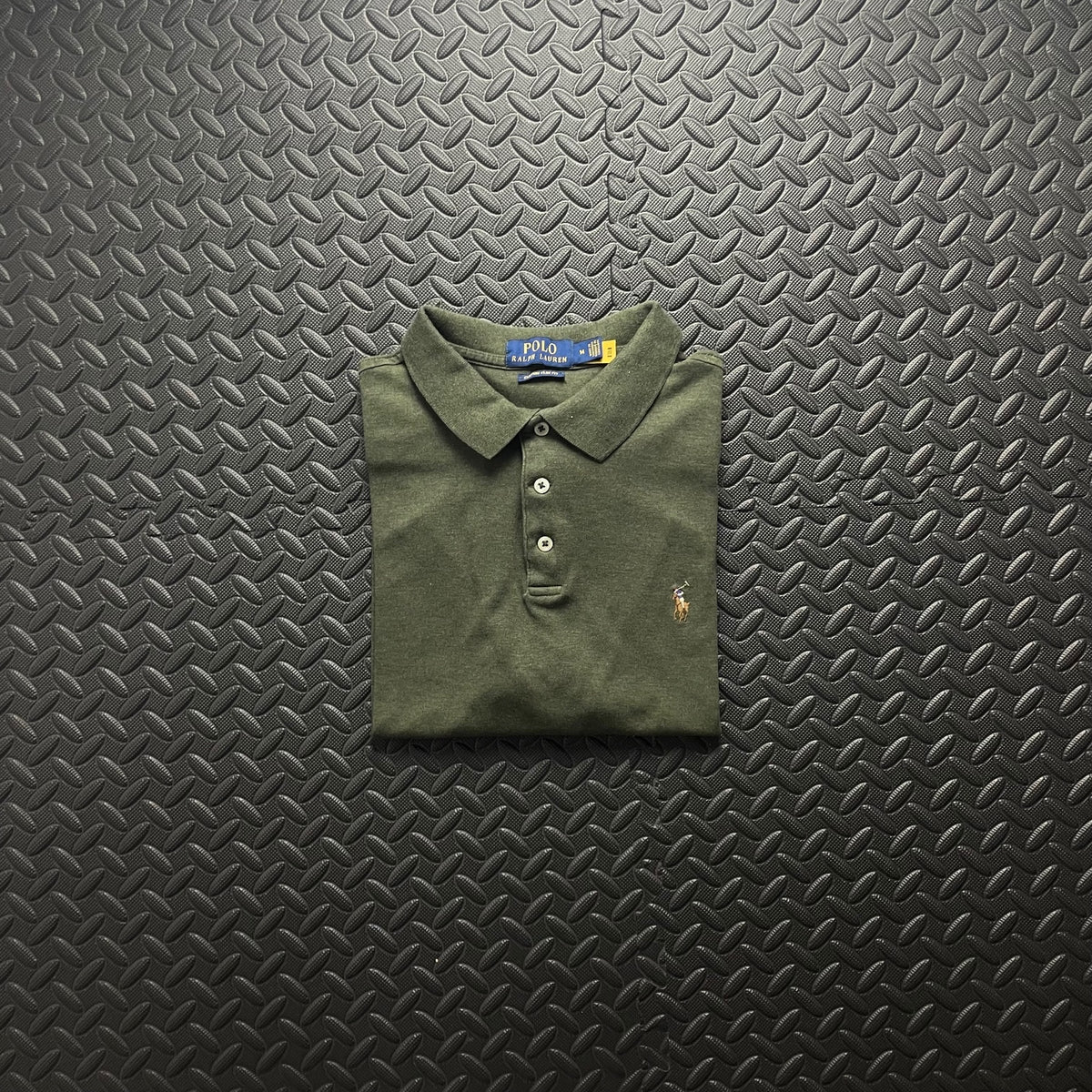 Ralph Lauren Khaki Polo Shirt | Men’s Custom Slim Fit M / 3608