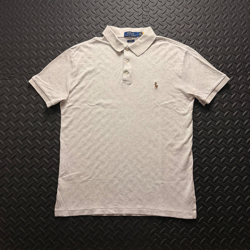 Ralph Lauren Cream Polo Shirt | Men’s Slim Fit M / 3837