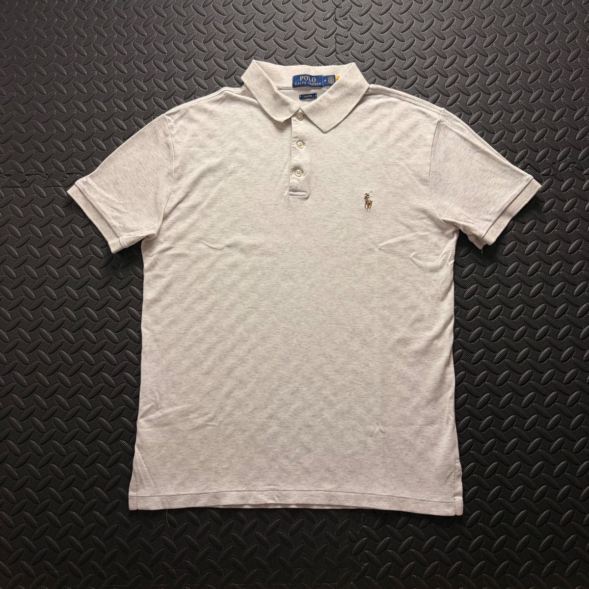 Ralph Lauren Cream Polo Shirt | Men’s Slim Fit M / 3837