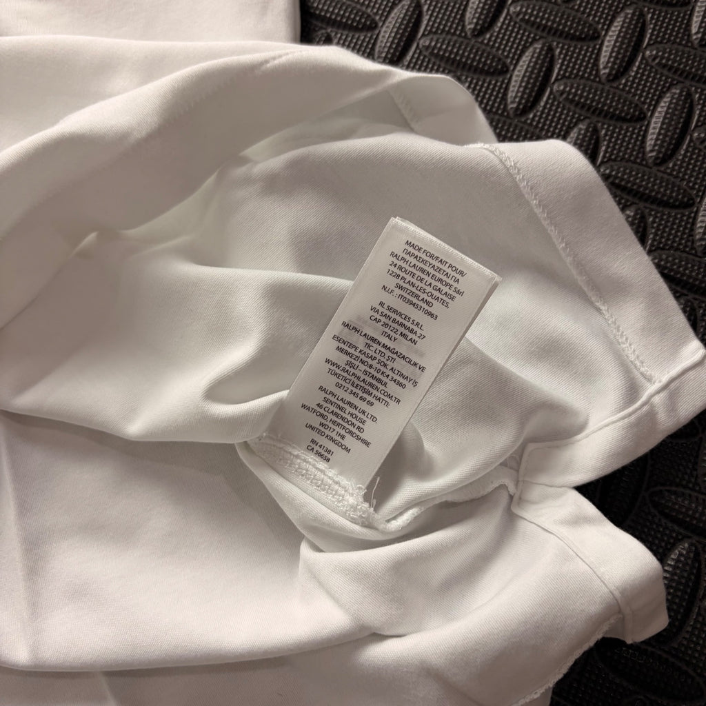 Ralph Lauren White Polo Shirt | Men’s Slim Fit L / 3863