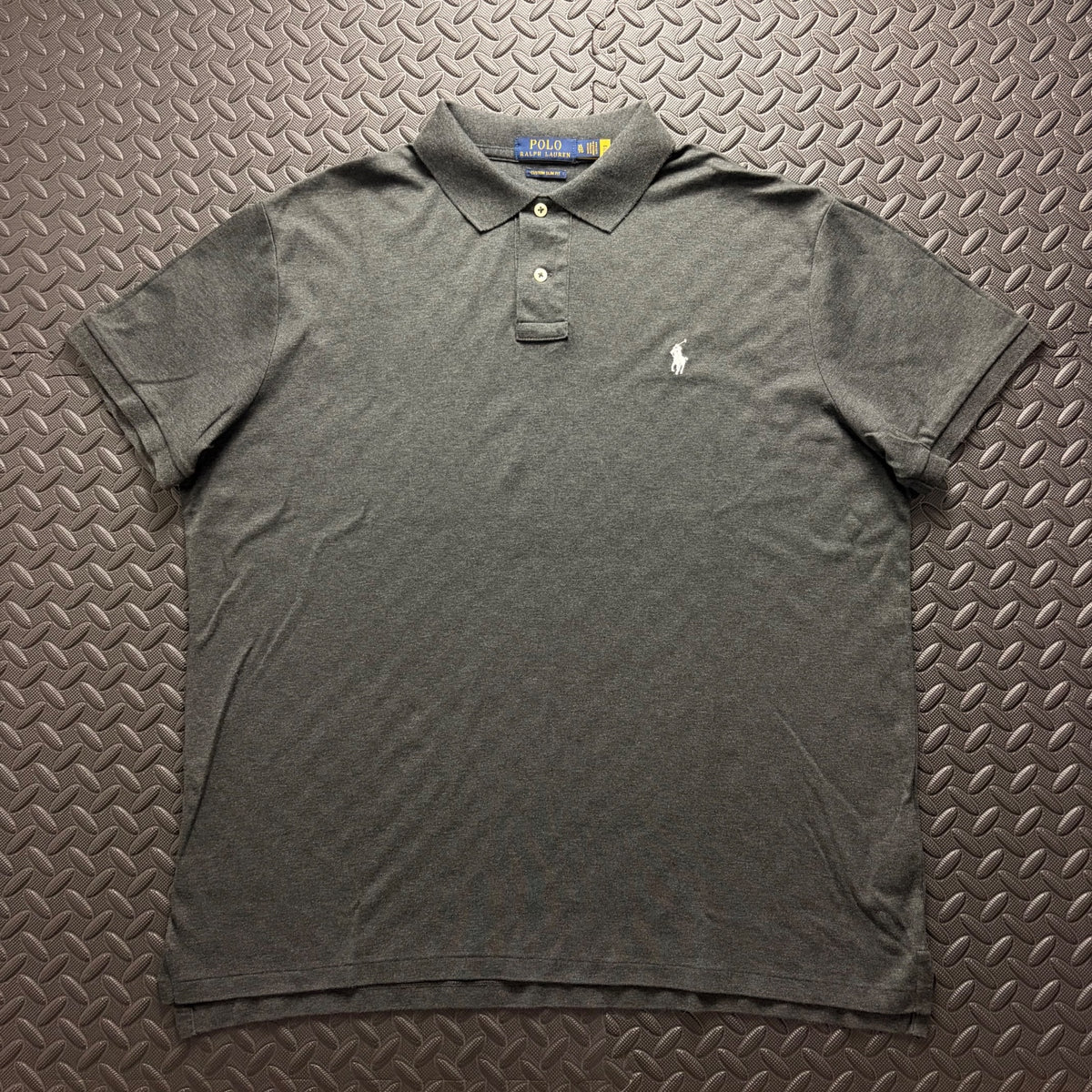 Ralph Lauren Grey Polo Shirt | Men’s Custom Slim Fit XL / 3865