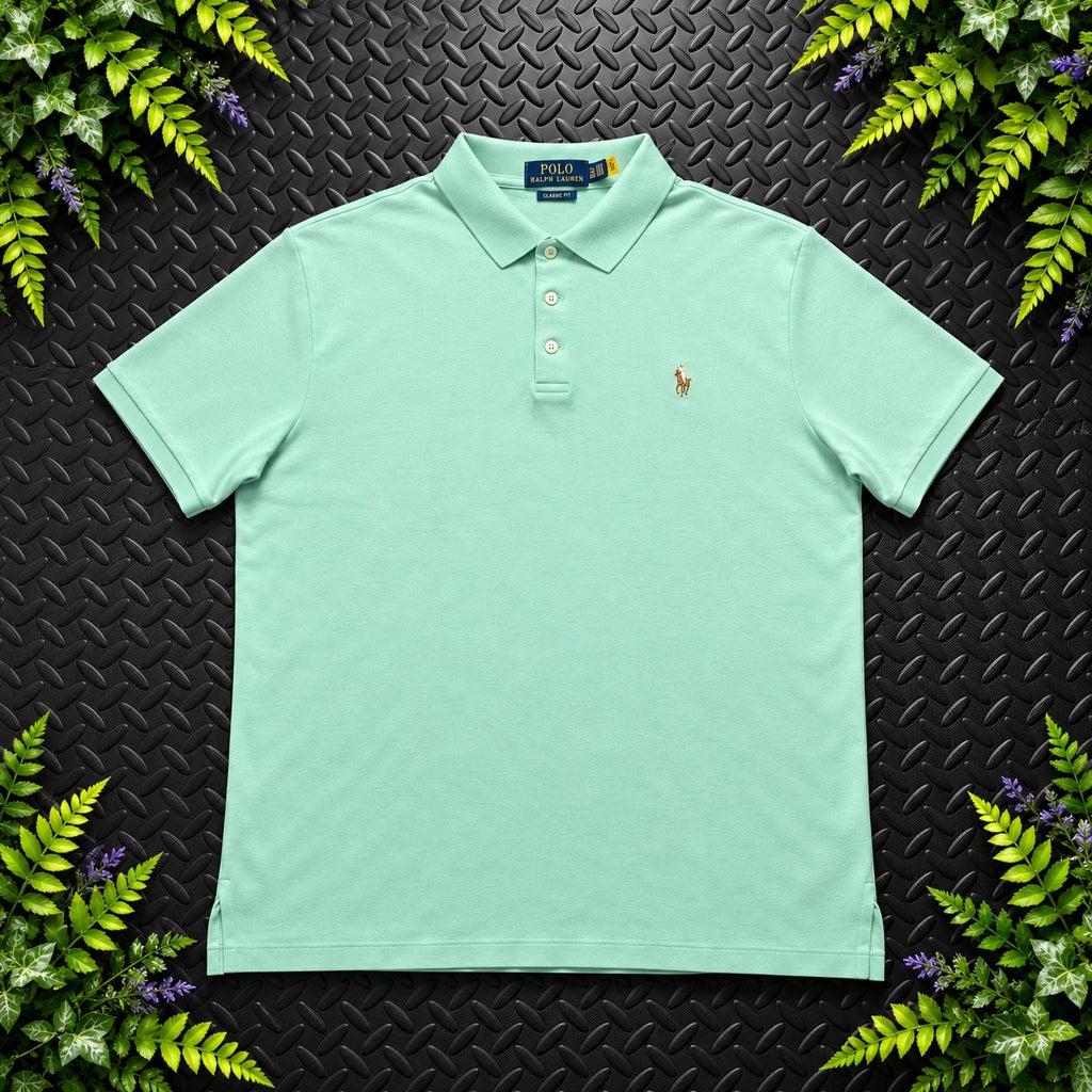 Ralph Lauren Mint Green Polo Shirt | Men’s Custom Slim Fit XXL / 3794
