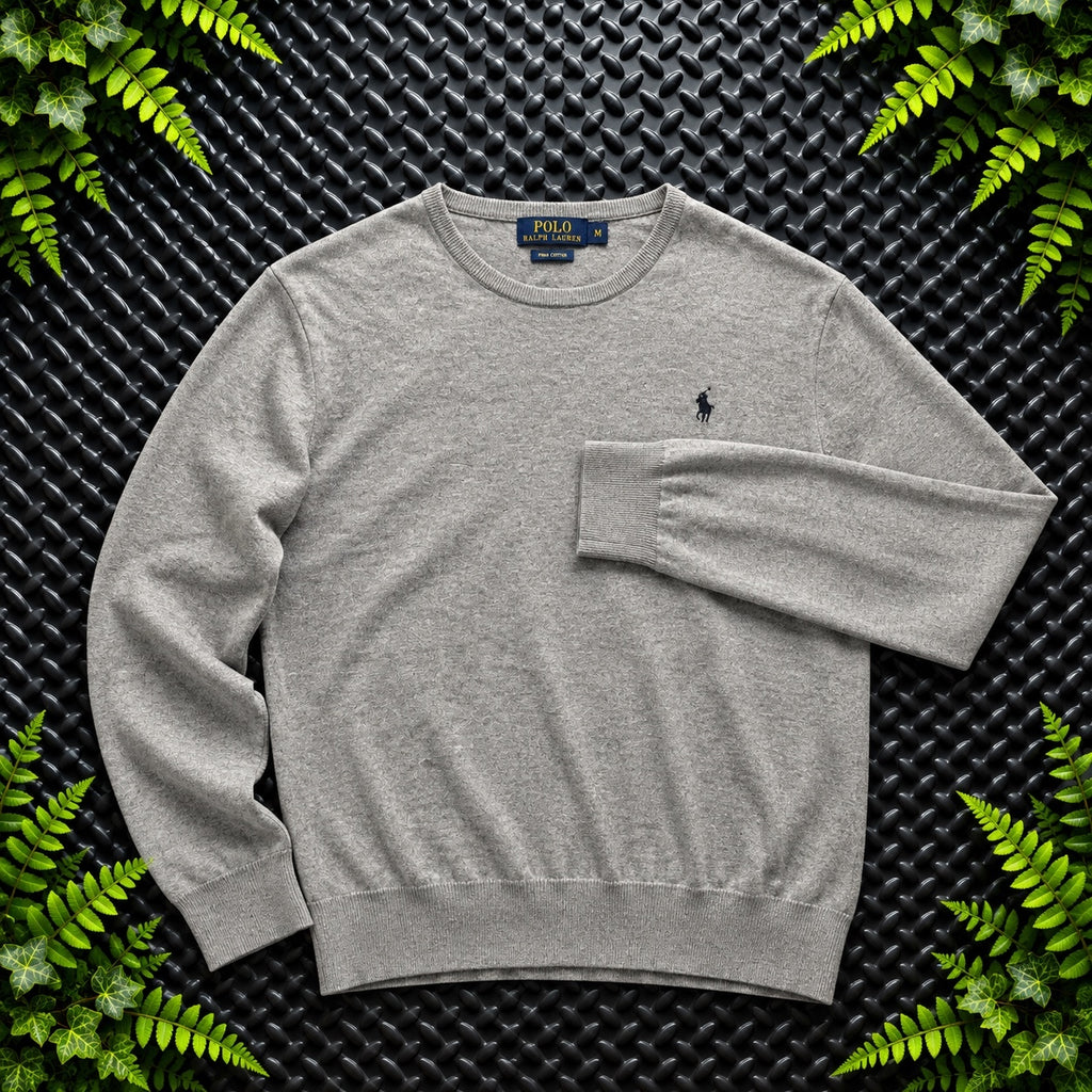 Ralph Lauren Grey Crewneck Jumper | Men’s Classic Fit L / 3781