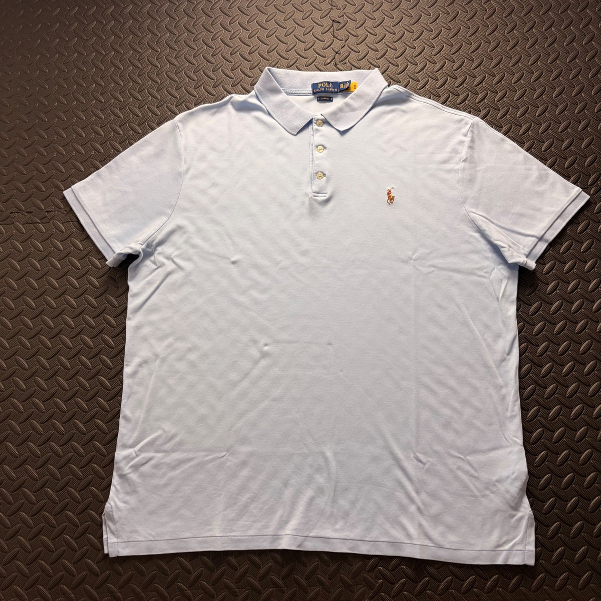 Ralph Lauren Light Blue Polo Shirt | Men’s Slim Fit XXL / 3855