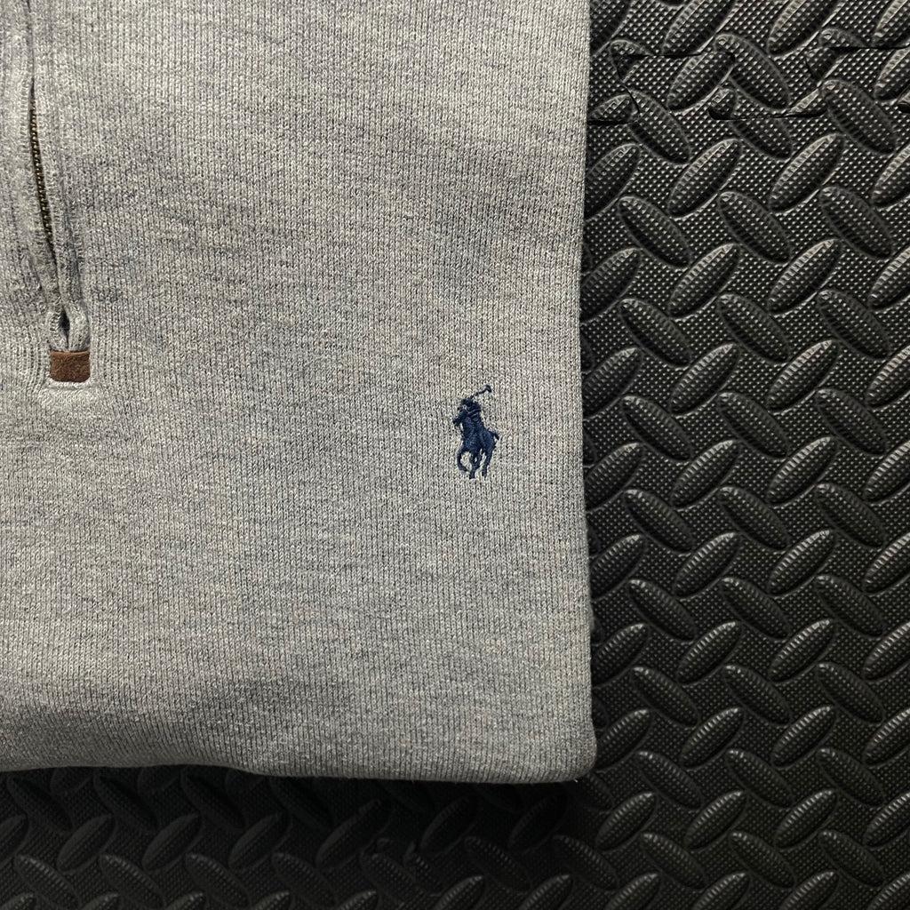 Ralph Lauren Grey 1/4 Zip Polo Shirt | Men’s Classic Fit XXL / 3791