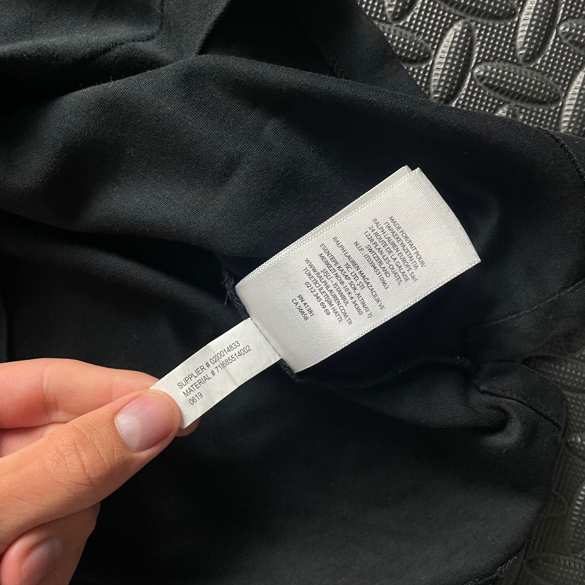 Ralph Lauren Black Polo Shirt | Men’s Slim Fit M / 3603