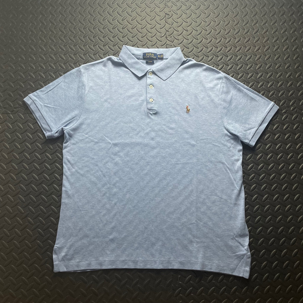Ralph Lauren Light Blue Polo Shirt | Men’s Slim Fit XL / 3401