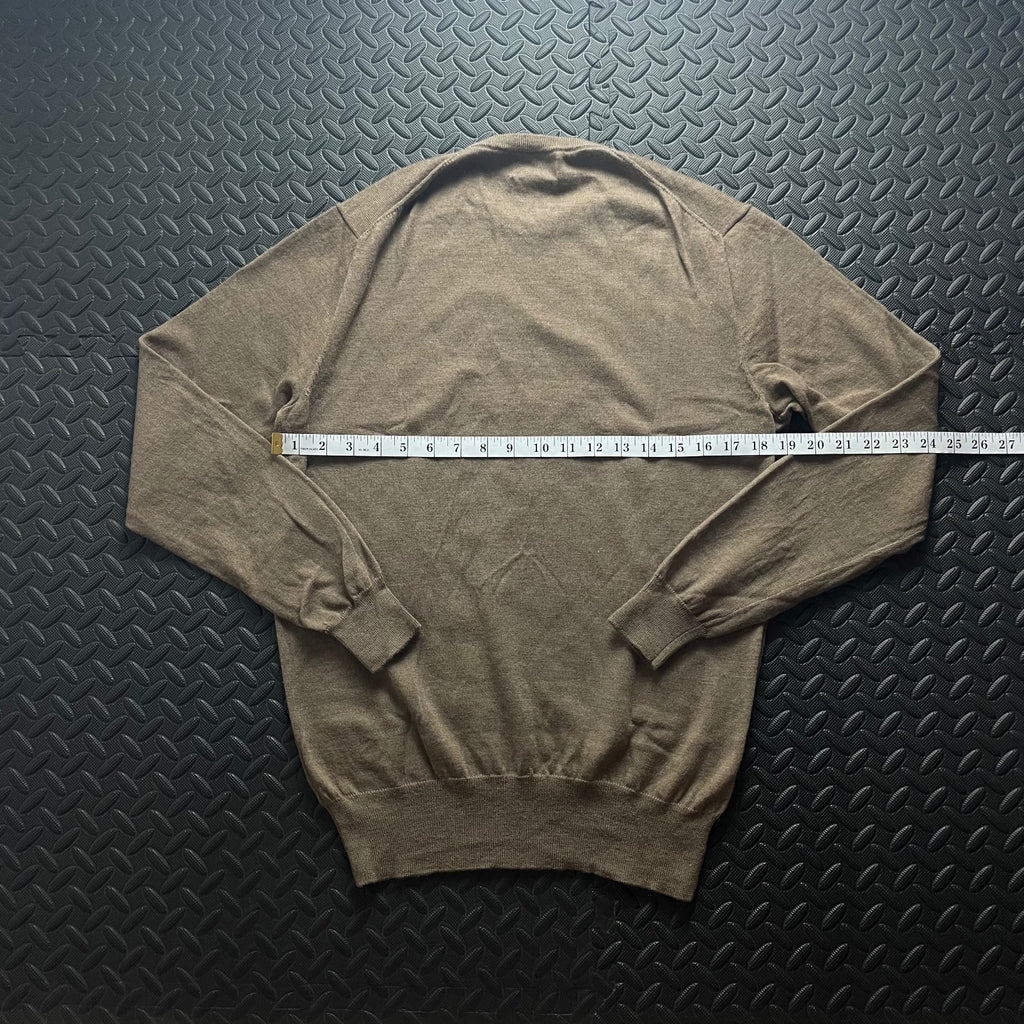Ralph Lauren Brown Crewneck Jumper / Merino Wool | Mens Classic Fit S / 3678