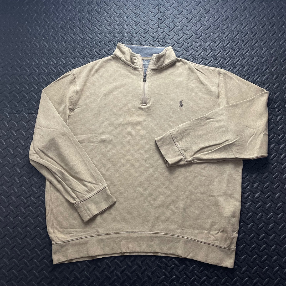 Ralph Lauren Beige 1/4 Zip Jumper | Men’s Classic Fit XL / 3726