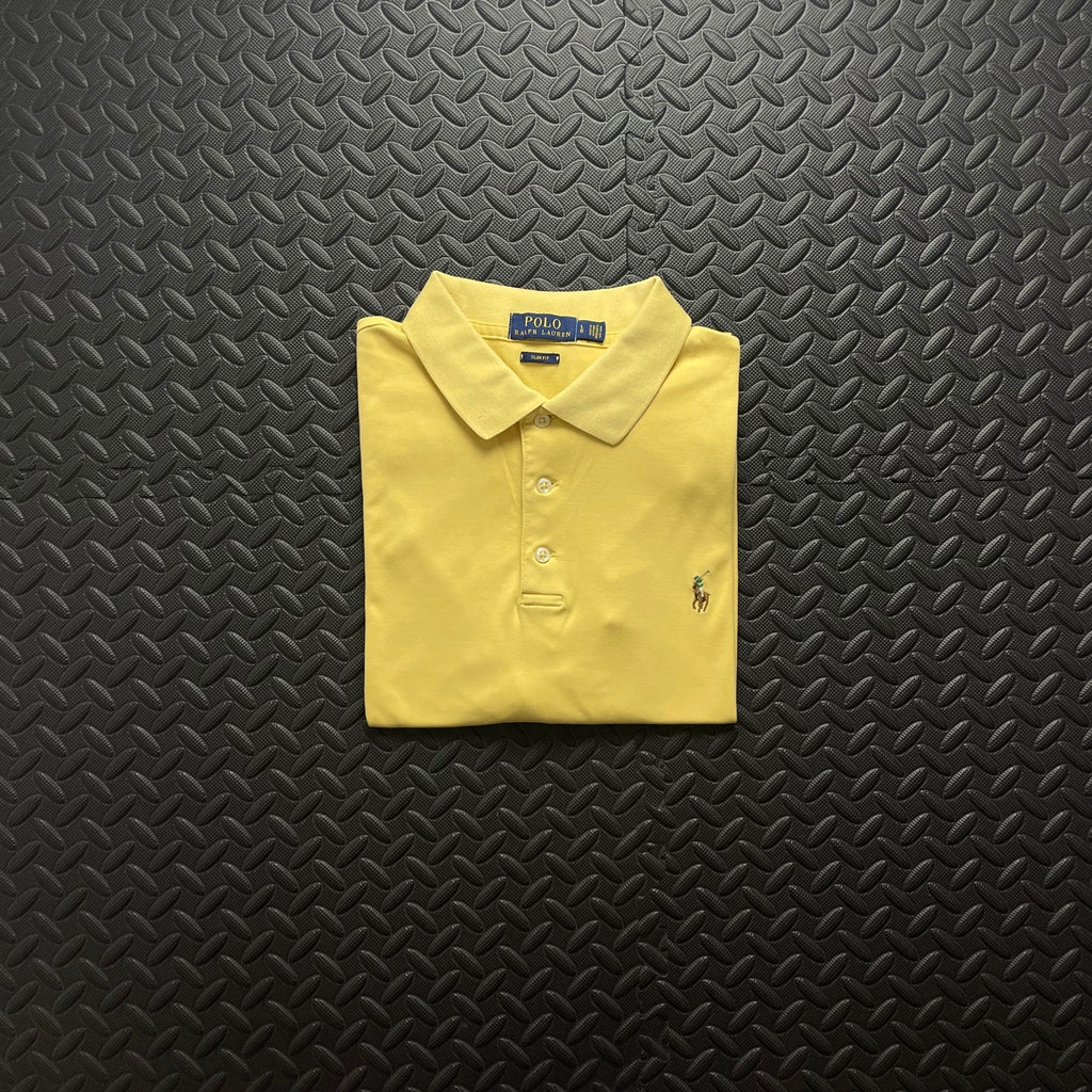 Ralph Lauren Yellow Polo Shirt | Men’s Slim Fit L / 3437