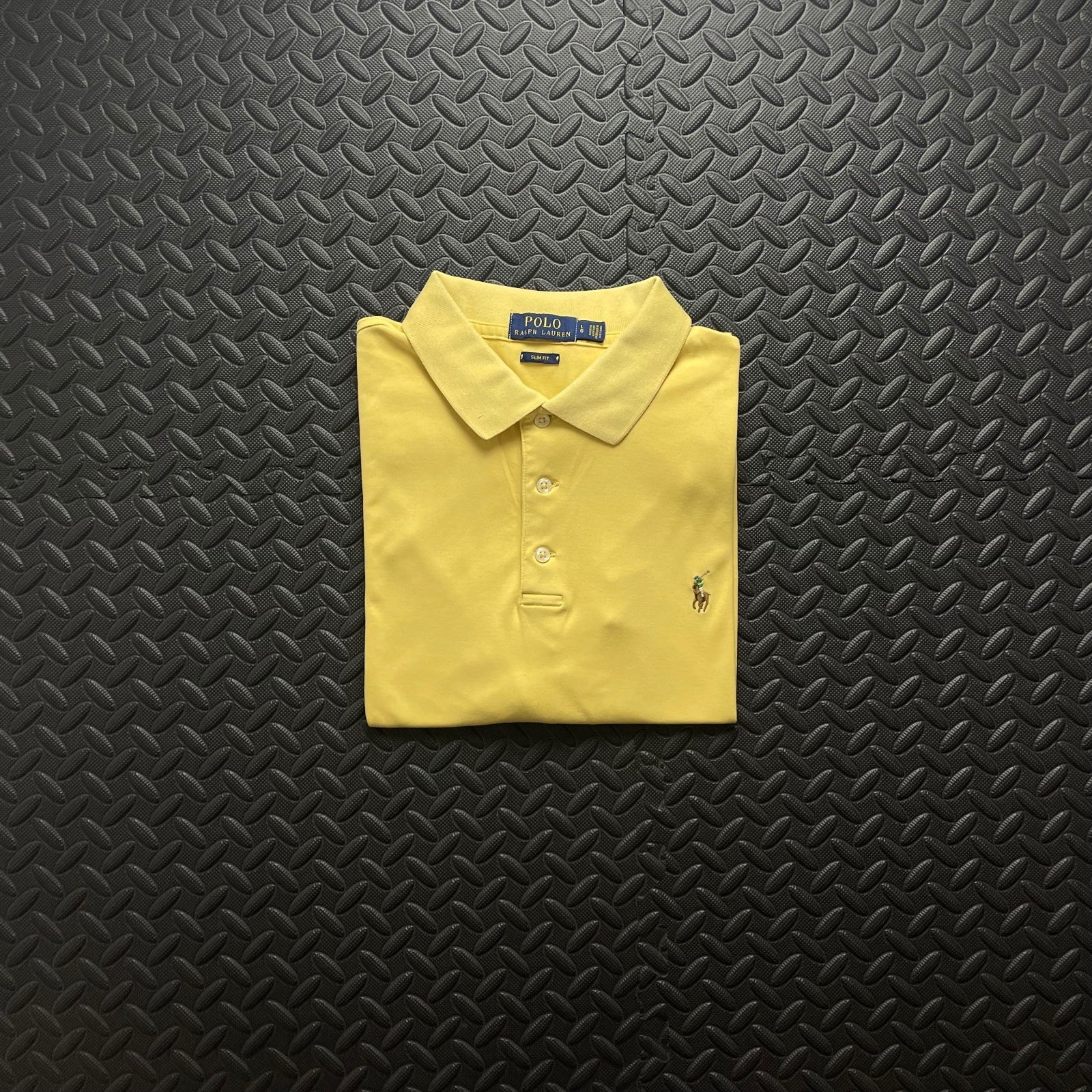 Ralph Lauren Yellow Polo Shirt | Men’s Slim Fit L / 3437