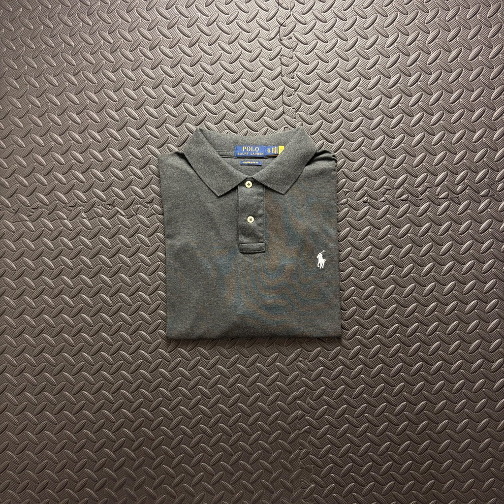 Ralph Lauren Grey Polo Shirt | Men’s Custom Slim Fit XL / 3865