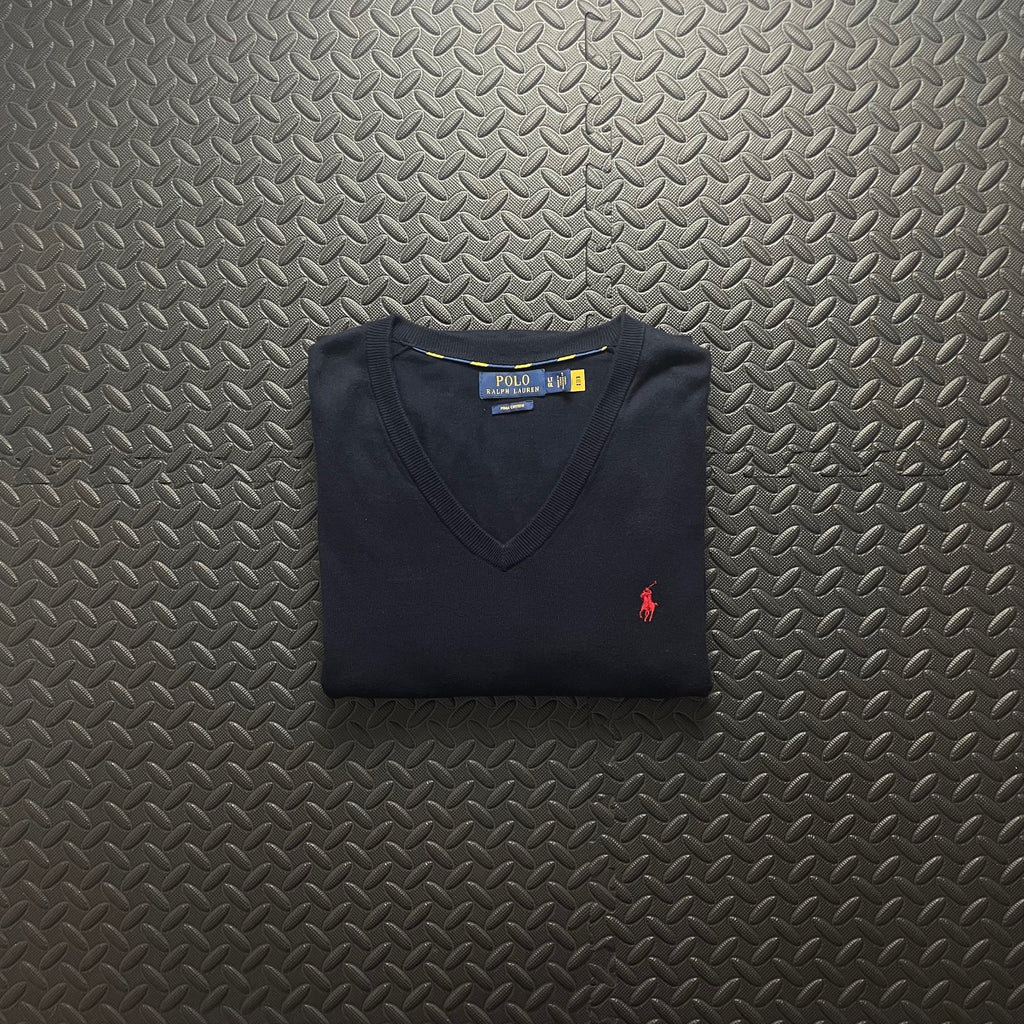Ralph Lauren Navy V-Neck Jumper | Men’s Classic Fit L / 3773