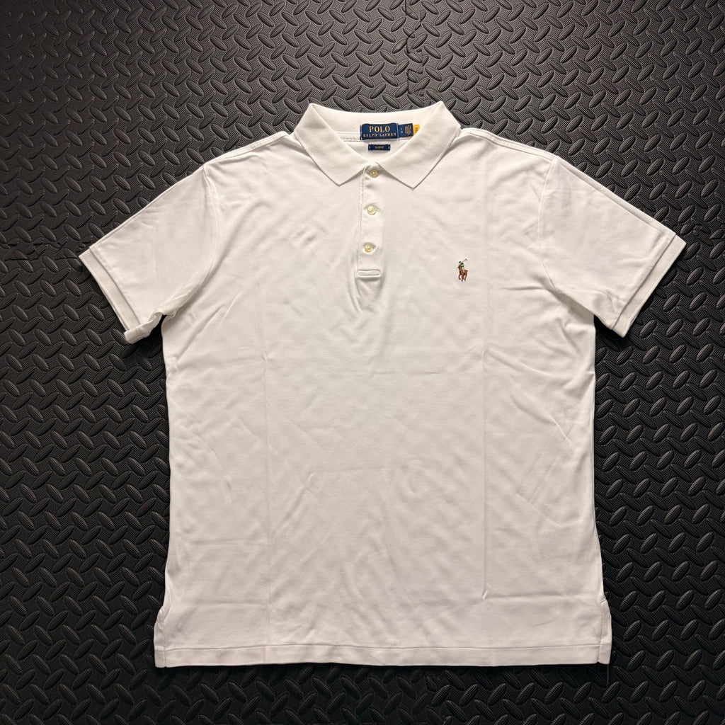 Ralph Lauren White Polo Shirt | Men’s Slim Fit L / 3863