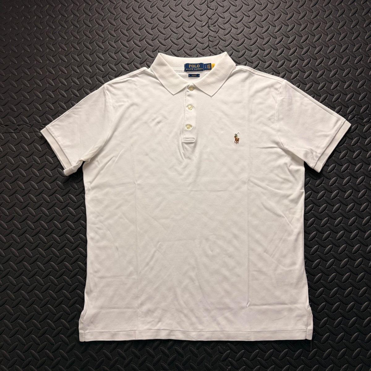 Ralph Lauren White Polo Shirt | Men’s Slim Fit L / 3863