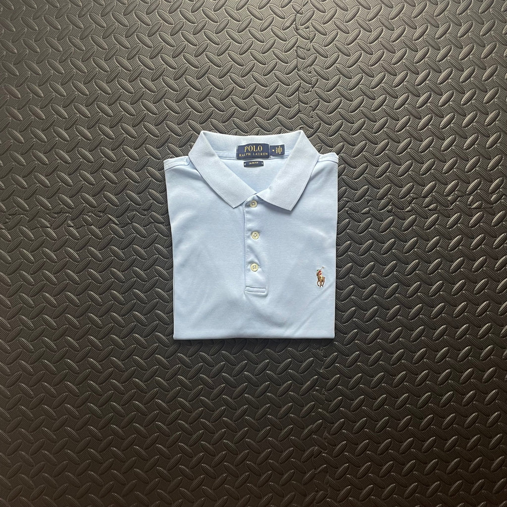 Ralph Lauren Light Blue Polo Shirt | Men’s Slim Fit M / 3400