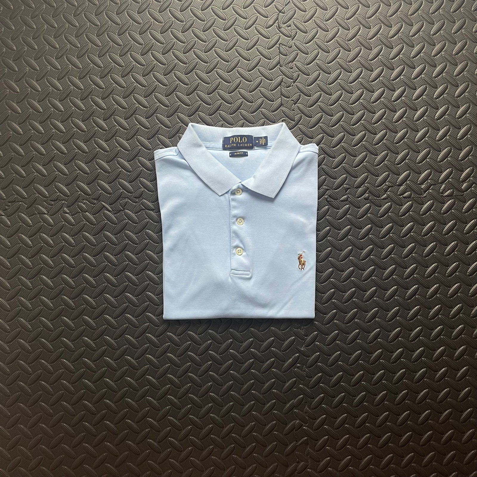 Ralph Lauren Light Blue Polo Shirt | Men’s Slim Fit M / 3400