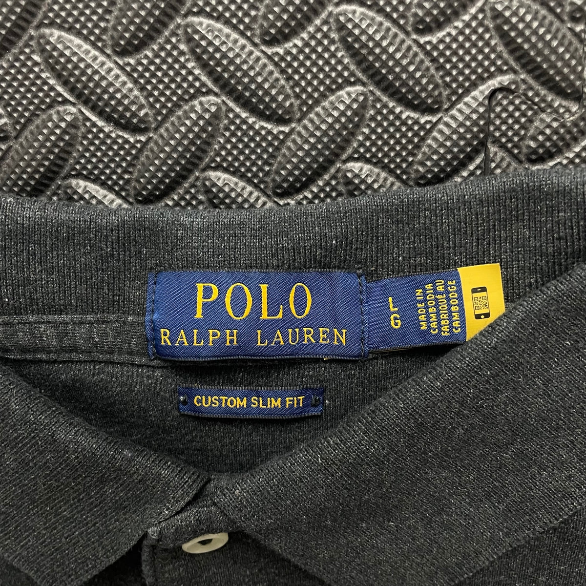 Ralph Lauren Grey Polo Shirt | Men’s Custom Slim Fit L / 3697