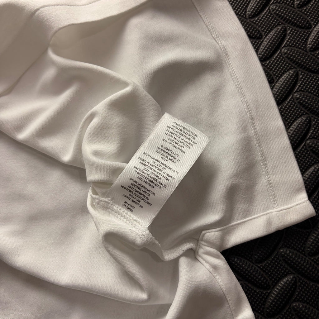 Ralph Lauren White Polo Shirt | Men’s Custom Slim Fit XXL / 3819