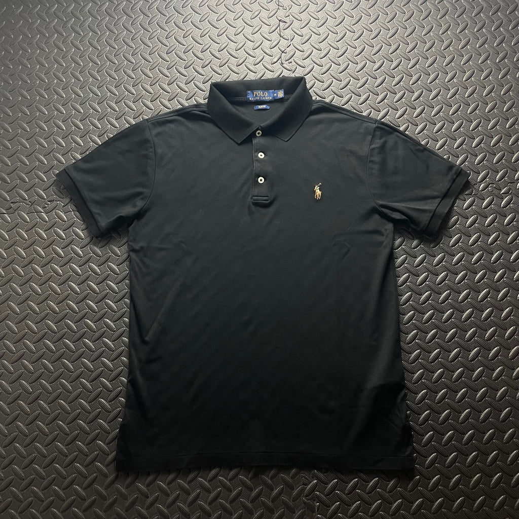 Ralph Lauren Black Polo Shirt | Men’s Slim Fit M / 3603