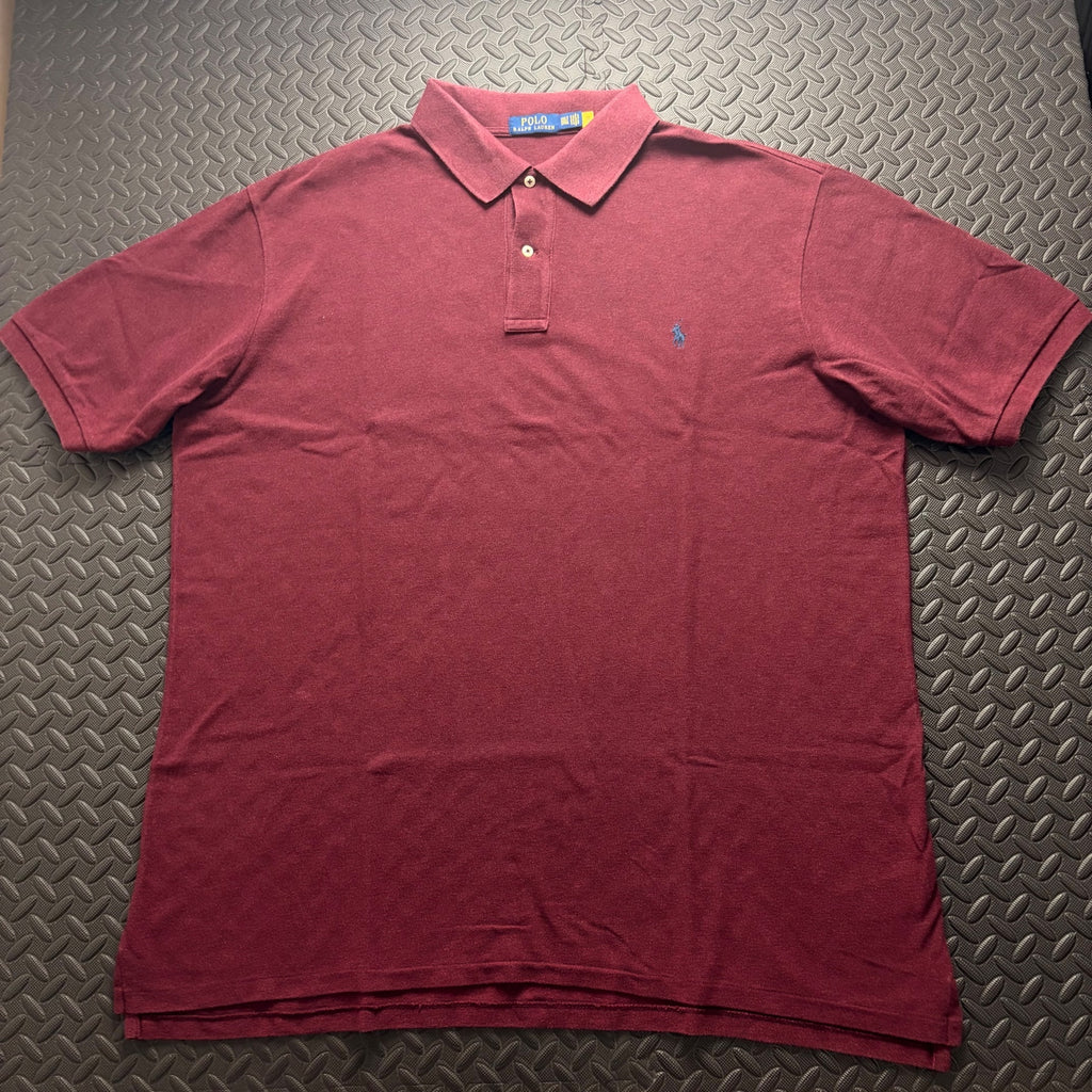 Ralph Lauren Burgundy Polo Shirt | Men’s Classic Fit XXL / 3822