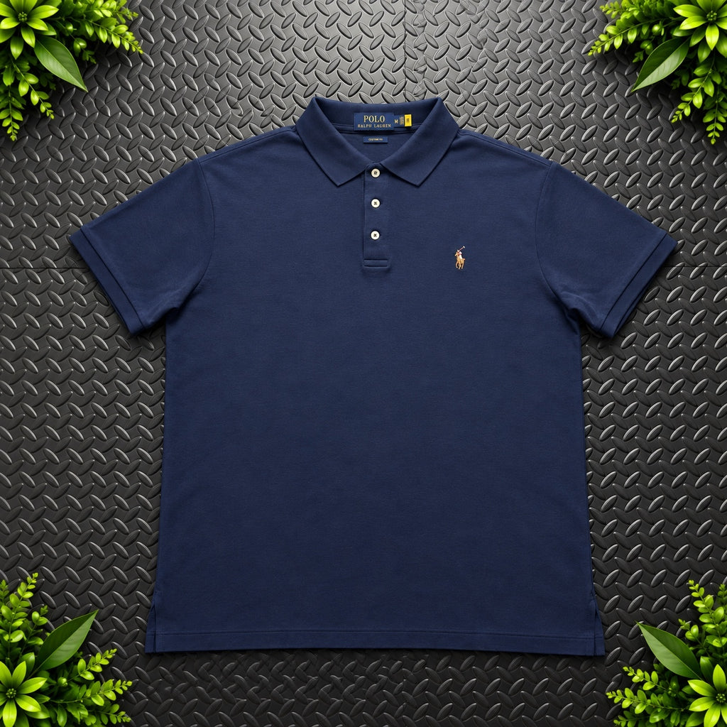 Ralph Lauren Navy Polo Shirt | Men’s Slim Fit XL / 3635