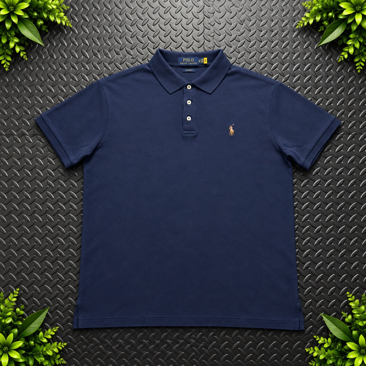Ralph Lauren Navy Polo Shirt | Men’s Slim Fit XL / 3635