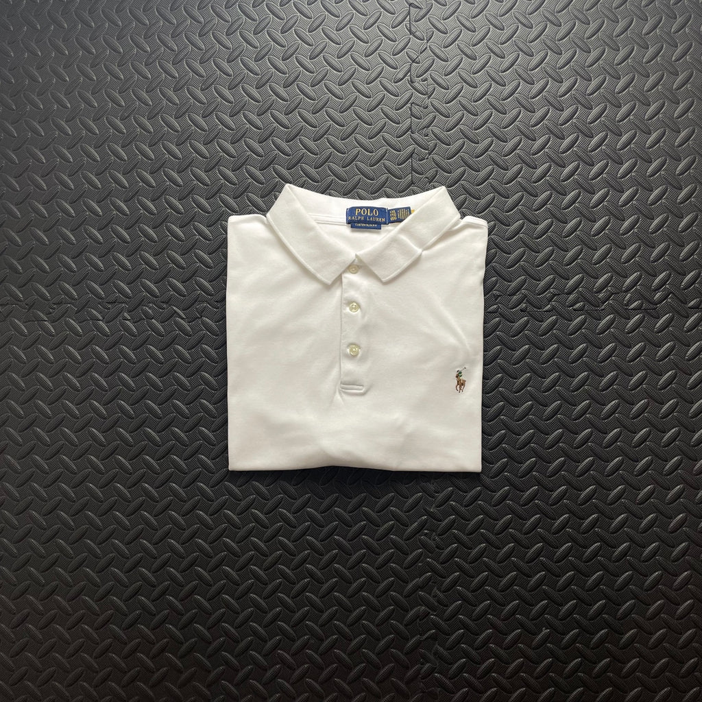 Ralph Lauren White Polo Shirt | Men’s Custom Slim Fit XXL / 3657