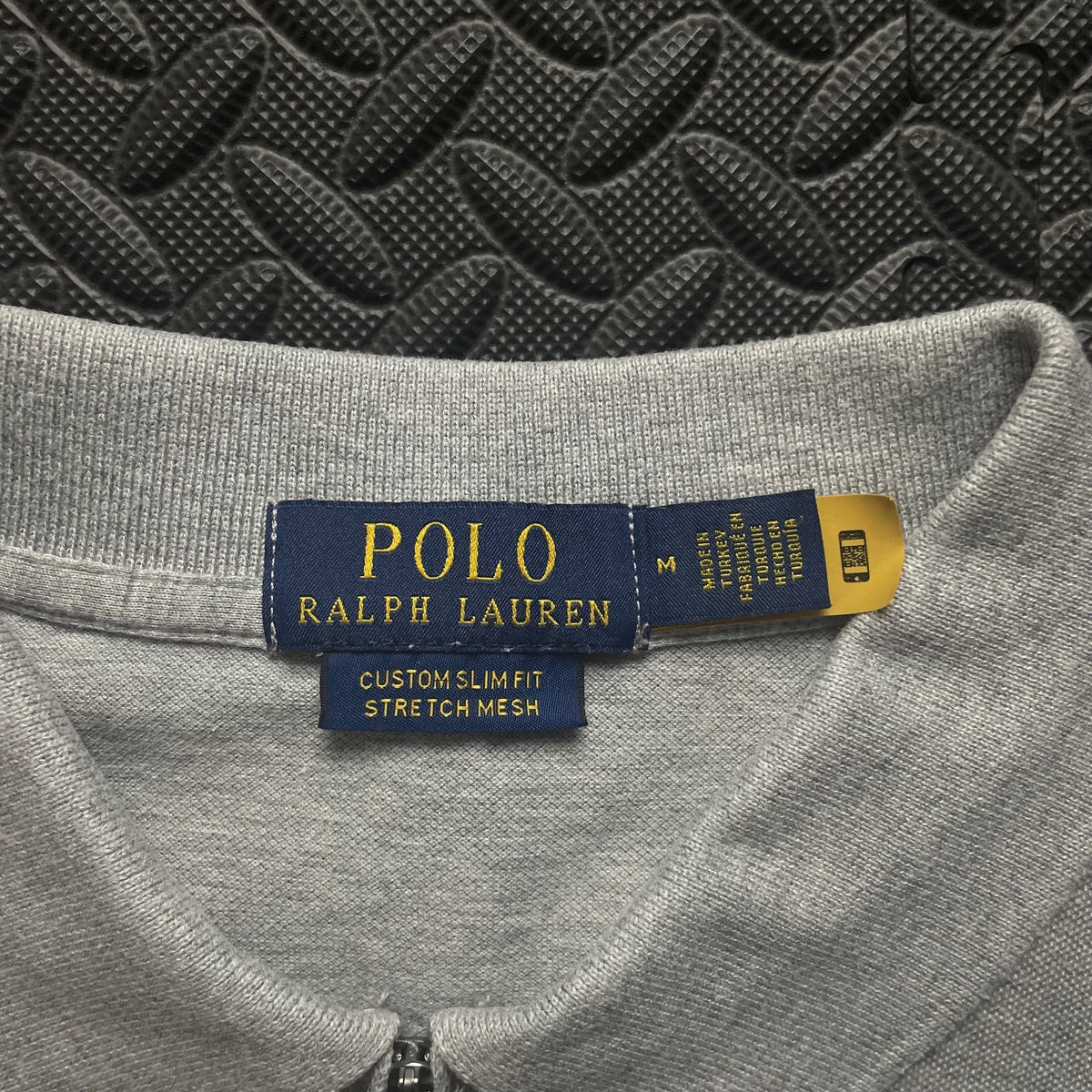 Ralph Lauren Grey 1/4 Zip Polo Shirt | Men’s Custom Slim Fit M / 3151