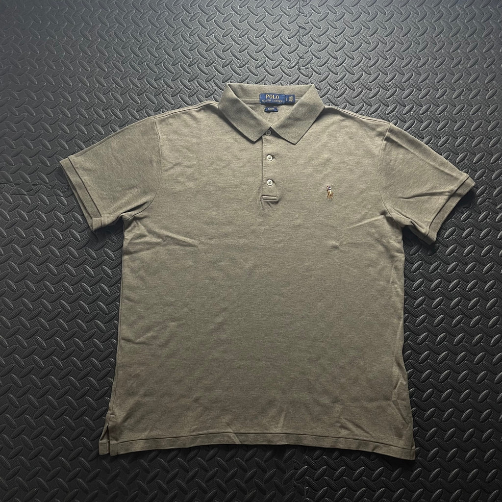 Ralph Lauren Brown Polo Shirt | Men’s Slim Fit L / 3416