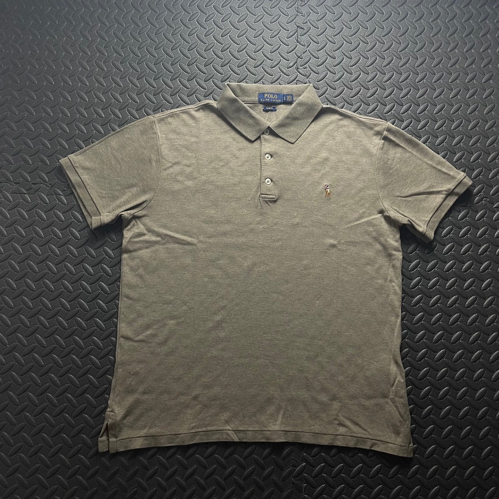 Ralph Lauren Brown Polo Shirt | Men’s Slim Fit L / 3416