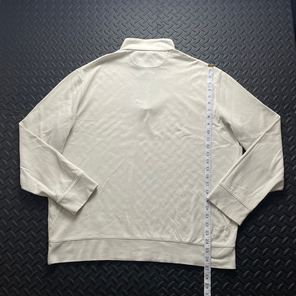 Ralph Lauren Cream 1/4 Zip Jumper | Men’s Classic Fit XL / 3743