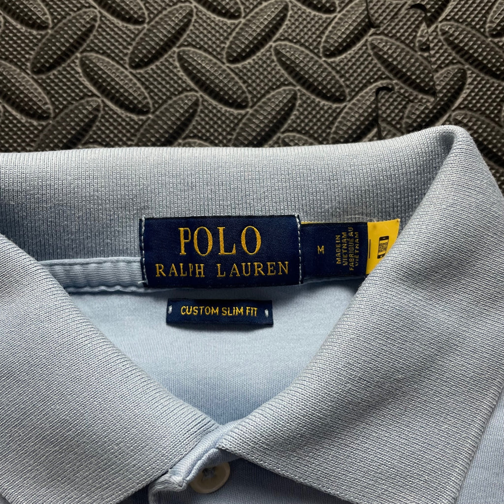 Ralph Lauren Light Blue Polo Shirt | Men’s Custom Slim Fit M / 3753