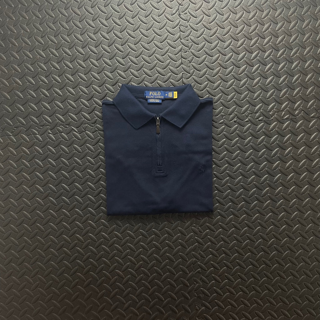 Ralph Lauren Navy 1/4 Zip Polo Shirt | Men’s Custom Slim Fit M / 3620