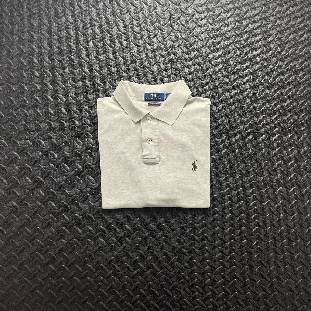 Ralph Lauren Beige Polo Shirt | Men’s Custom Slim Fit L / 3709