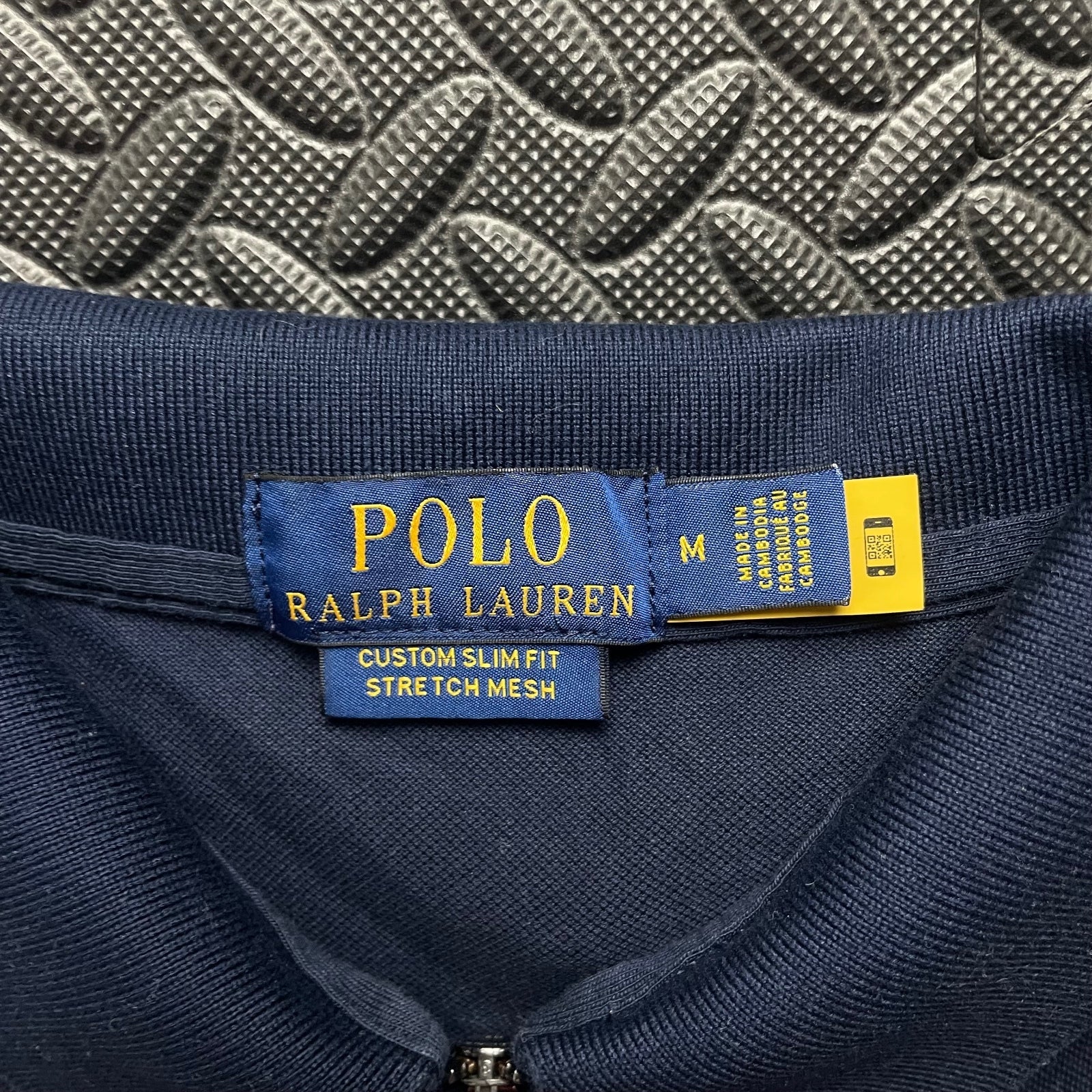 Ralph Lauren Navy 1/4 Zip Polo Shirt | Men’s Custom Slim Fit M / 3419