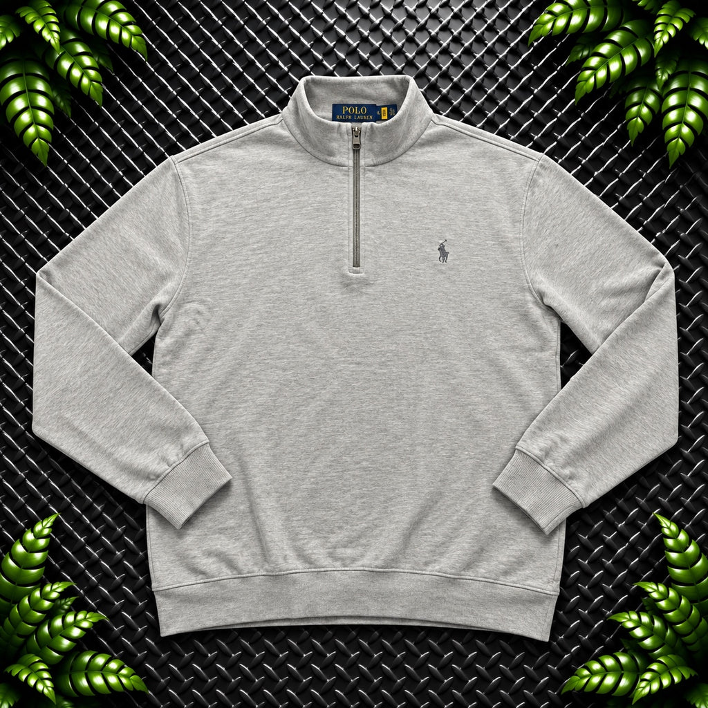 Ralph Lauren Grey 1/4 Zip Jumper | Mens Classic Fit XL / 3733