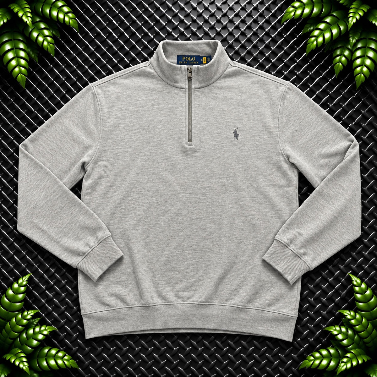 Ralph Lauren Grey 1/4 Zip Jumper | Mens Classic Fit XL / 3733