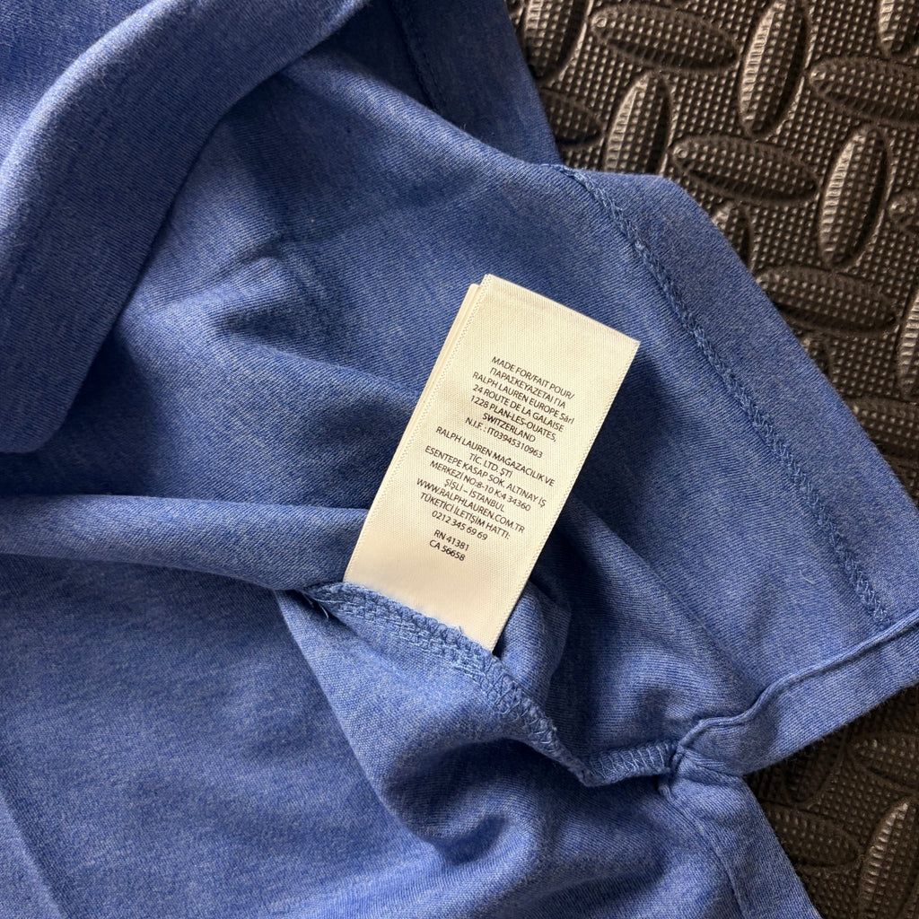 Ralph Lauren Blue Polo Shirt | Men’s Slim Fit L / 3869