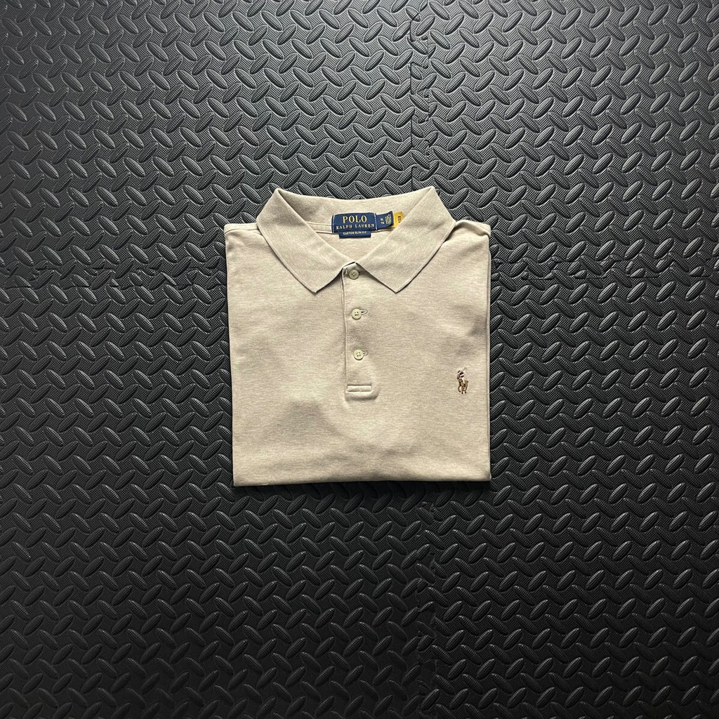 Ralph Lauren Cream Polo Shirt | Men’s Custom Slim Fit XL / 3607
