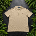Ralph Lauren Beige Polo Shirt | Men’s Custom Slim Fit L / 3617