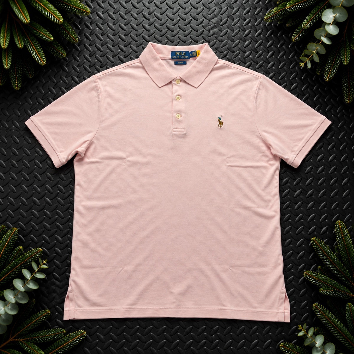 Ralph Lauren Rose Pink Polo Shirt | Men’s Slim Fit L / 3873
