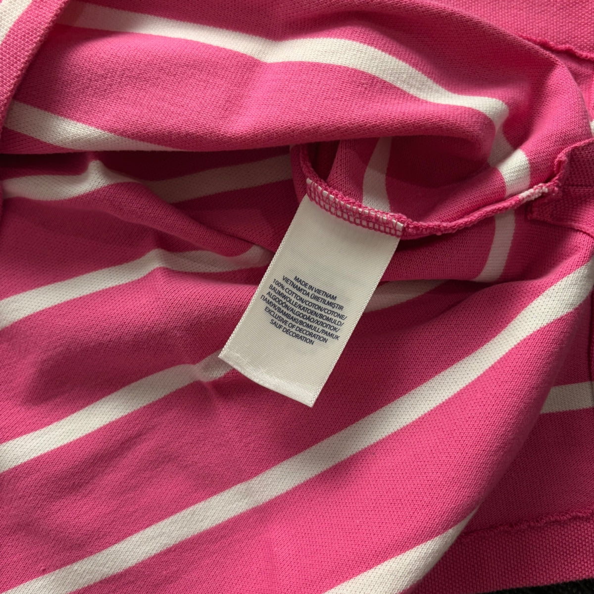 Ralph Lauren Pink Striped Polo Shirt | Men’s Classic Fit M / 3807