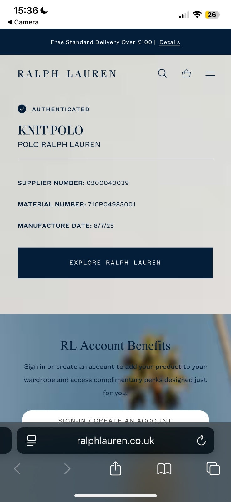 Ralph Lauren Light Blue Polo Shirt | Men’s Classic Fit L | Polo Bear / 3397