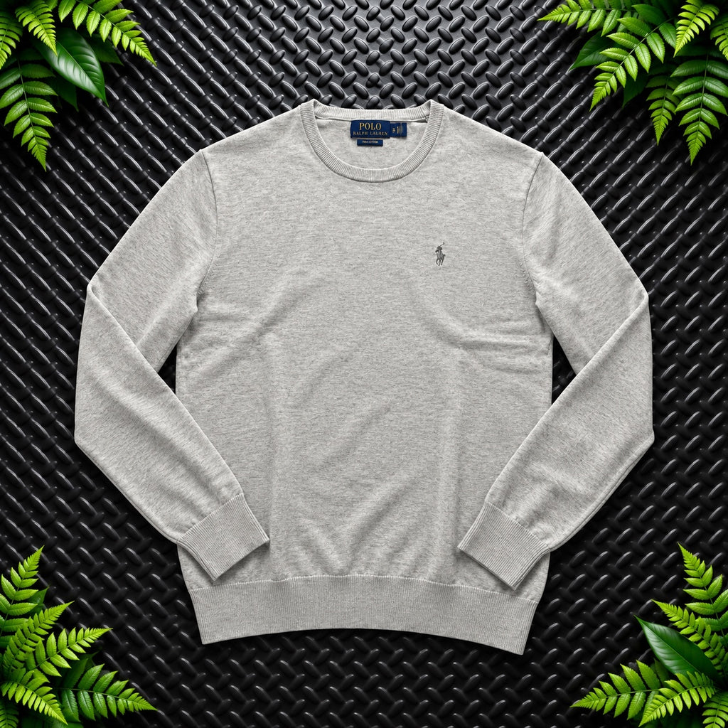 Ralph Lauren Grey Crewneck Jumper | Men’s Classic Fit XS / 3679