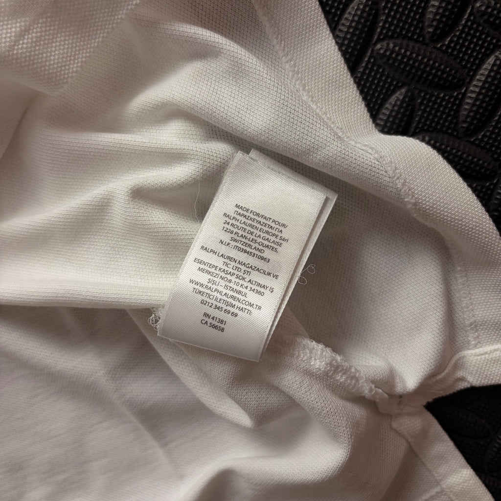 Ralph Lauren White Polo Shirt | Men’s Slim Fit M / 3836