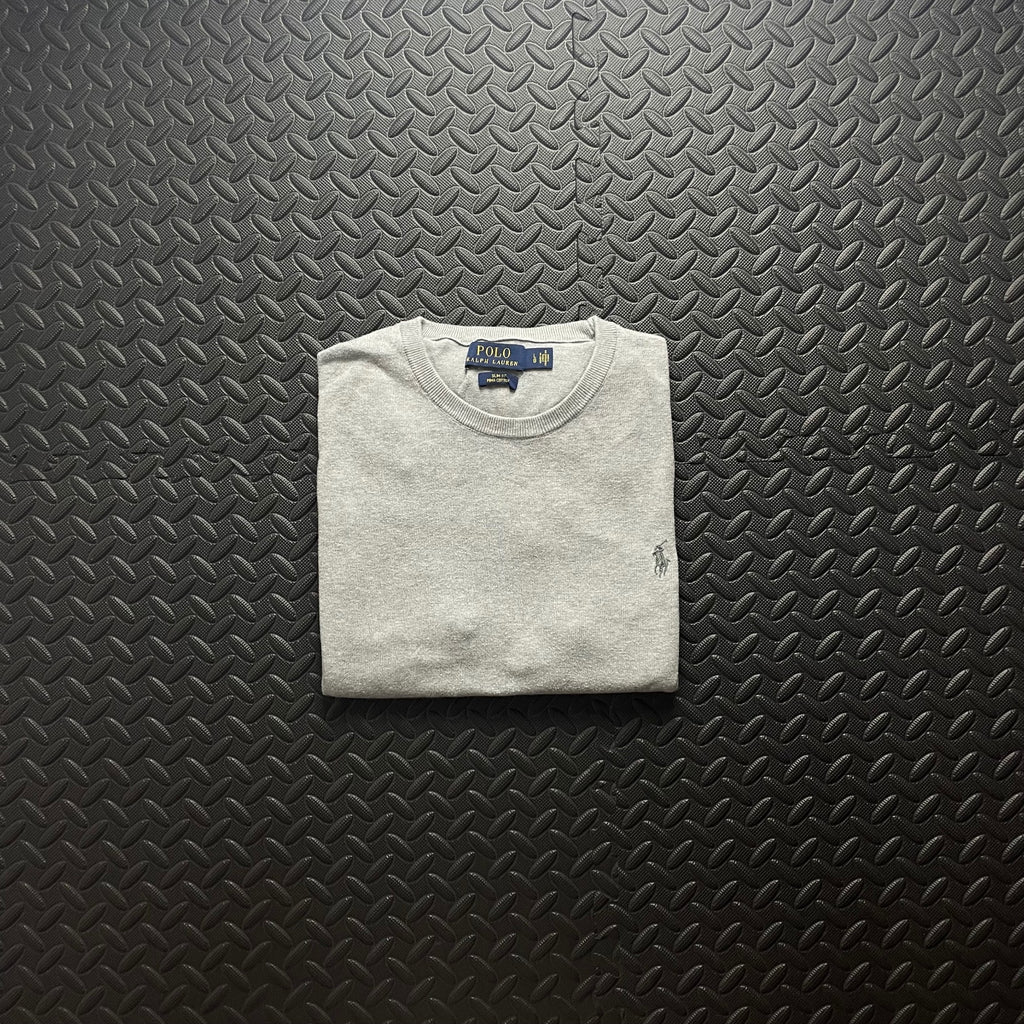 Ralph Lauren Grey Crewneck Jumper | Men’s Slim Fit L / 3686