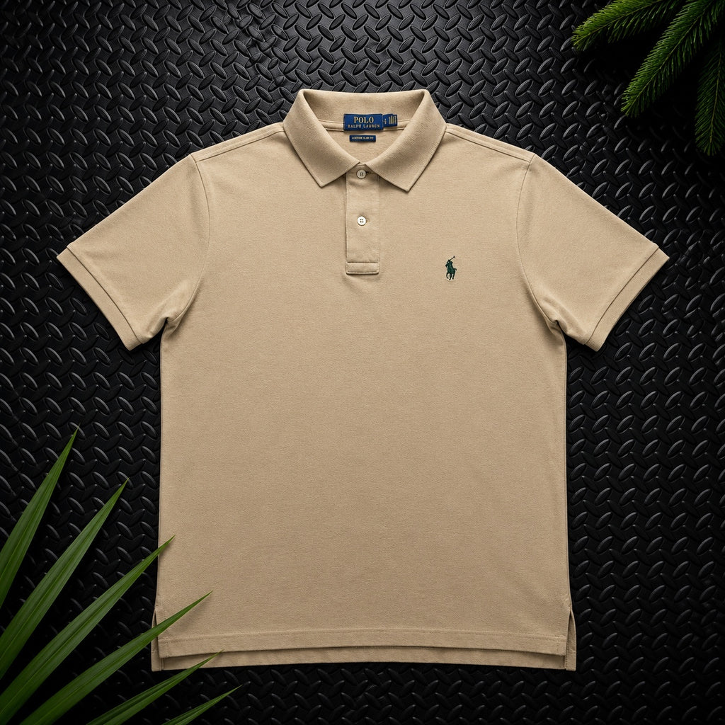 Ralph Lauren Brown Polo Shirt | Men’s Custom Slim Fit L / 3414