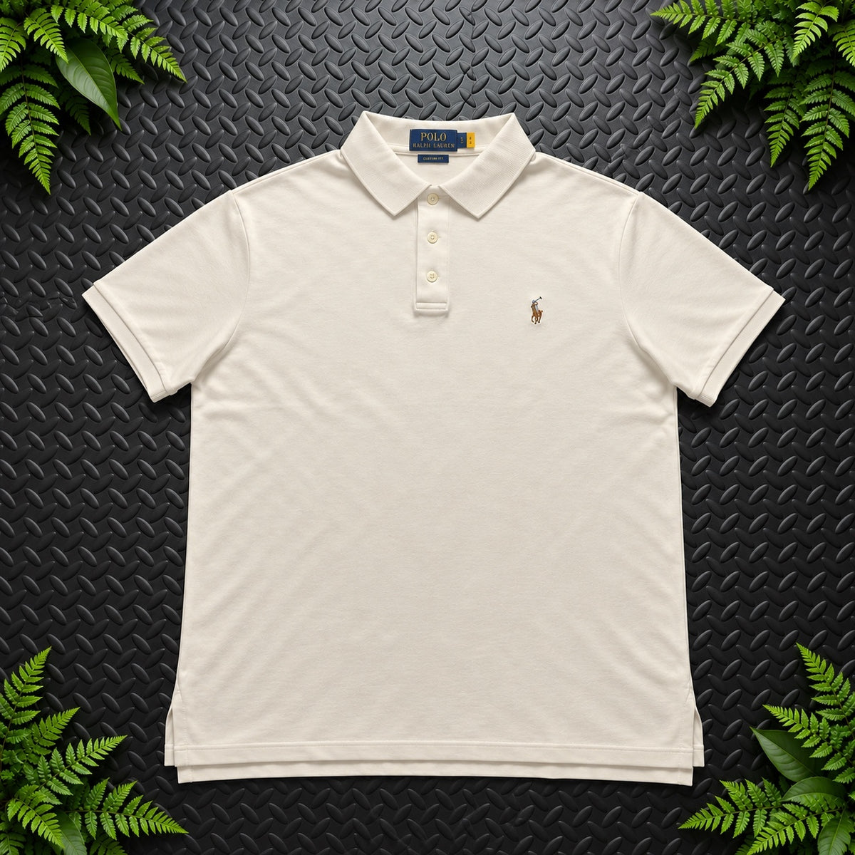 Ralph Lauren Beige Polo Shirt | Men’s Custom Slim Fit M / 3652